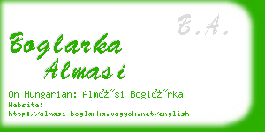 boglarka almasi business card